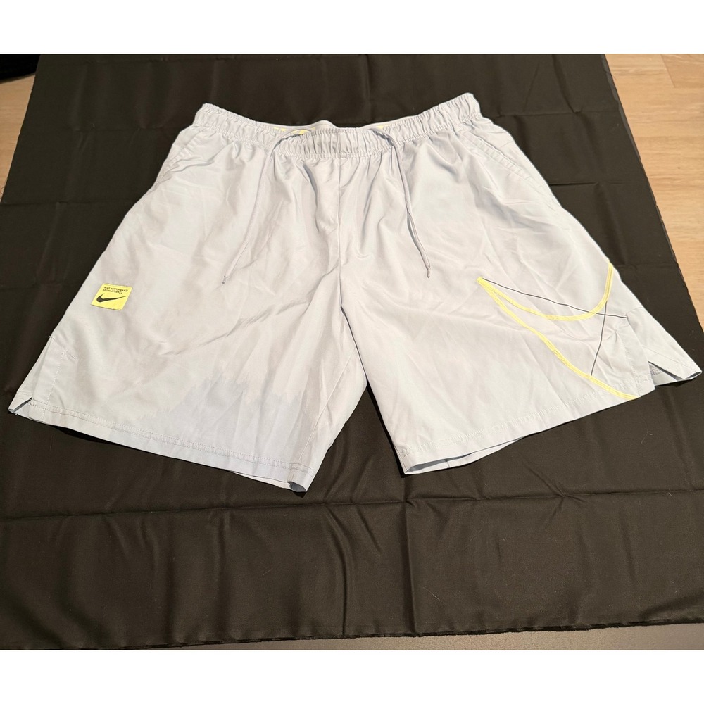 Nike Performance Sport Apparel Dri-FIT Shorts Light Blue XXL Mens Graphic Gym